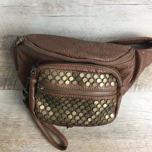 Under One Sky Women's Brown Studded Fanny Pack